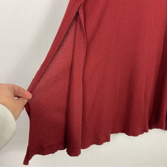 Free‎ People Ribbed Short Sleeve Flowy Tunic Top Size XS - Picture 3 of 7